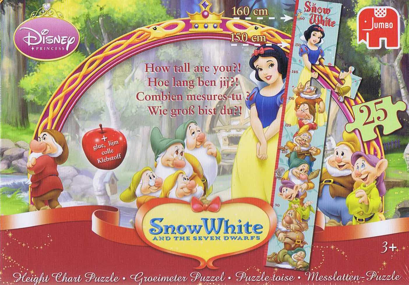 Snow White and the seven dwarfs - Børne Højde måler - 25 brikker